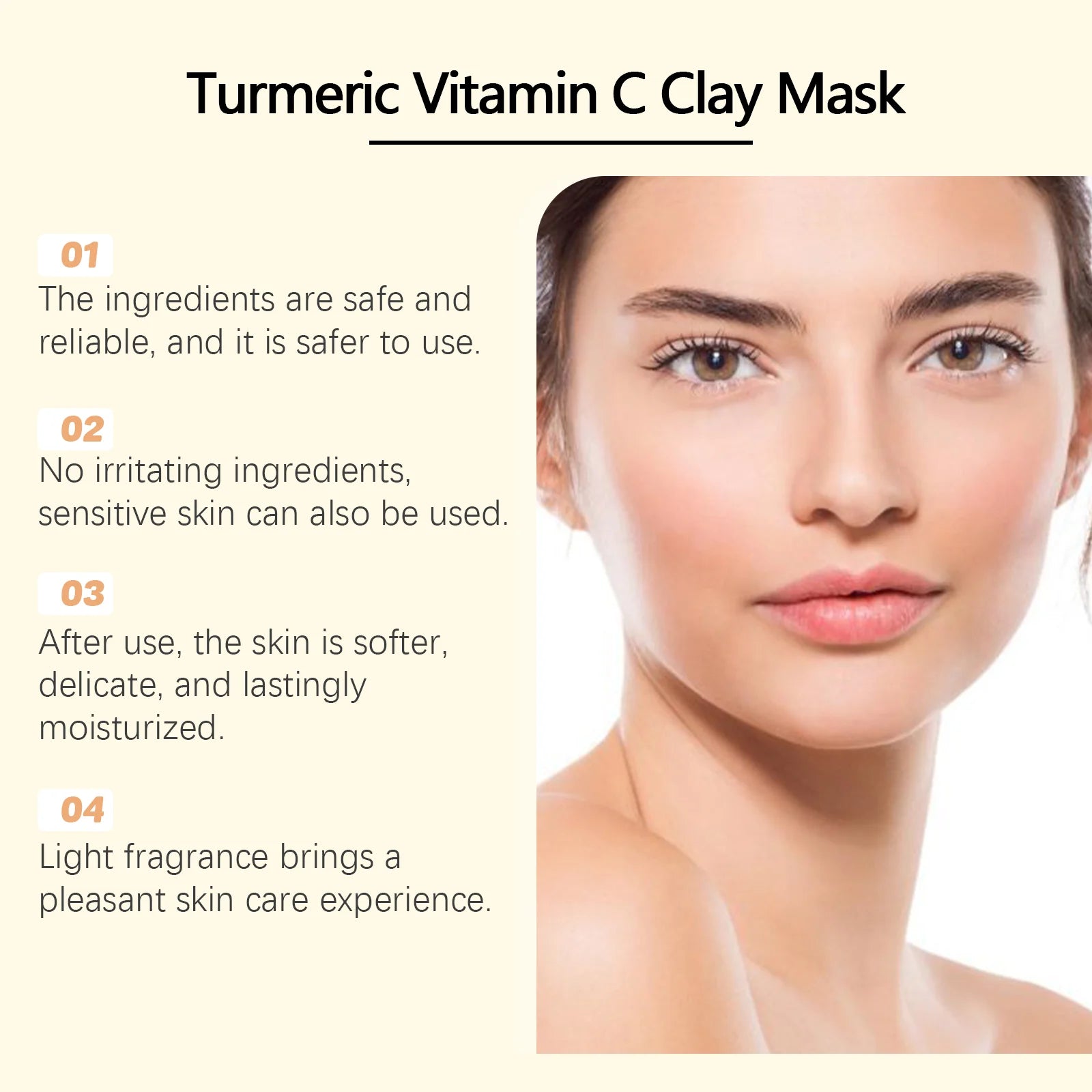 Turmeric Vitamin C Clay Mask Deep Cleansing Care