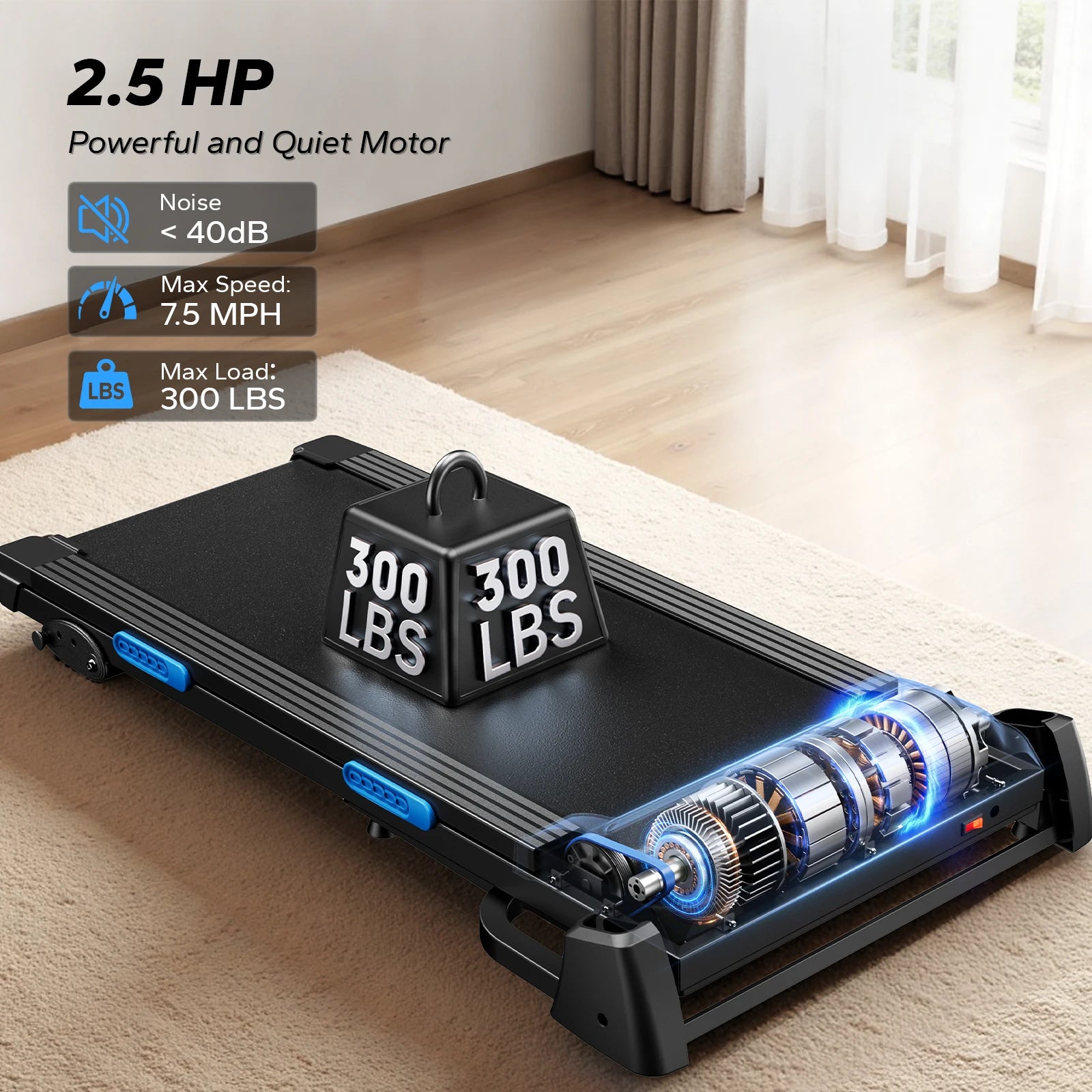 Foldable Treadmill T12 Incline Quiet Shock Absorbing Home Run