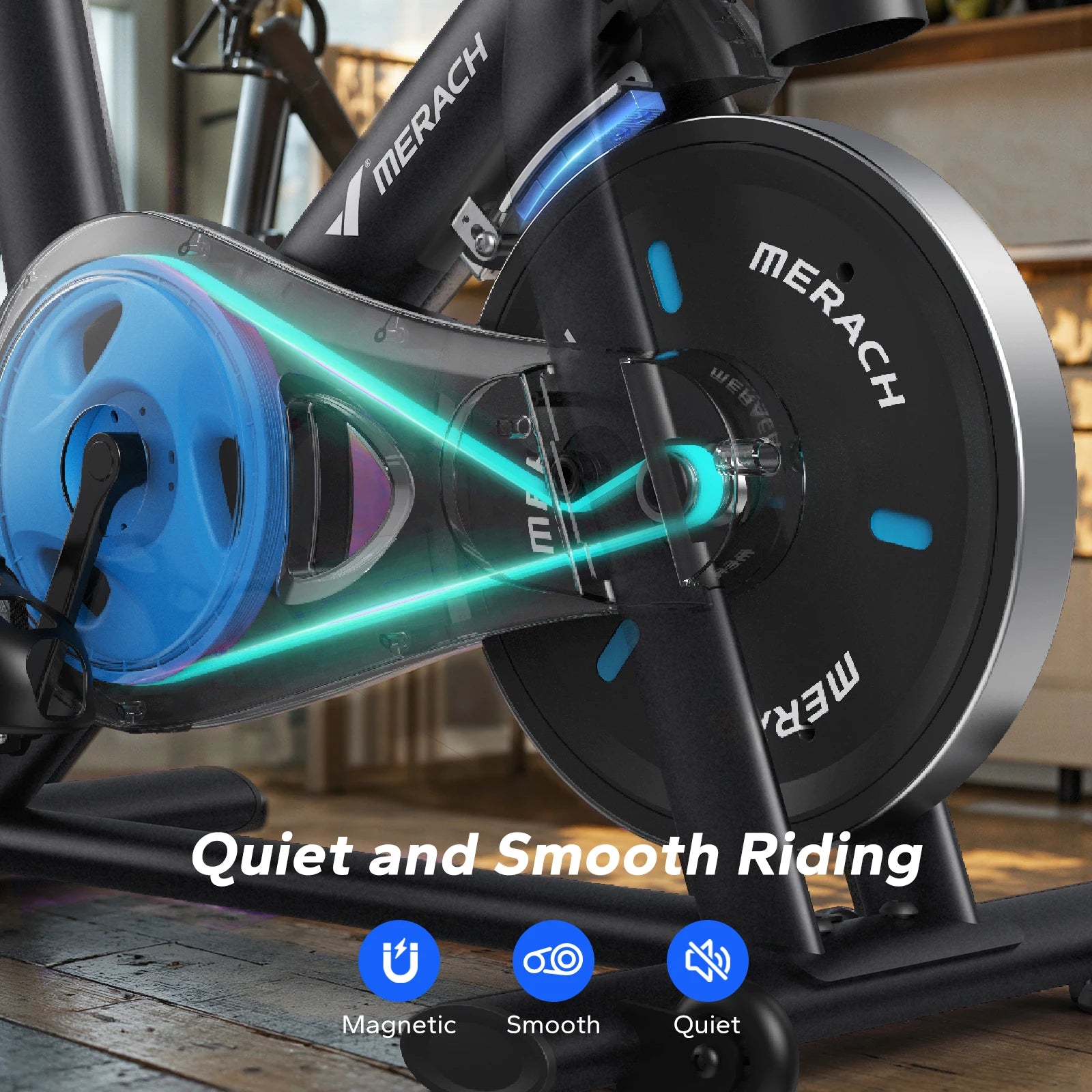 Magnetic Exercise Bike Low Noise Indoor Cycling with App