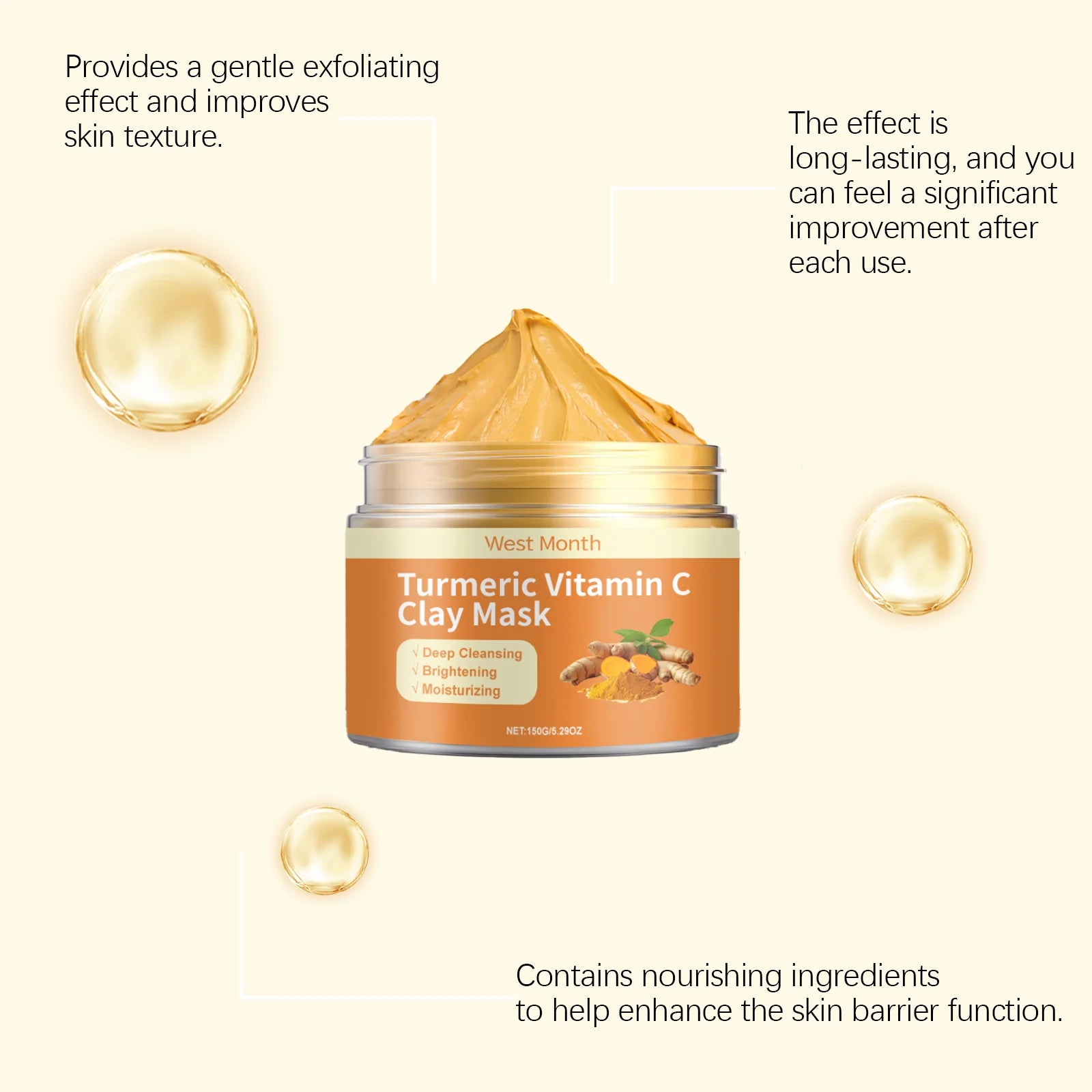 Turmeric Vitamin C Clay Mask Deep Cleansing Care