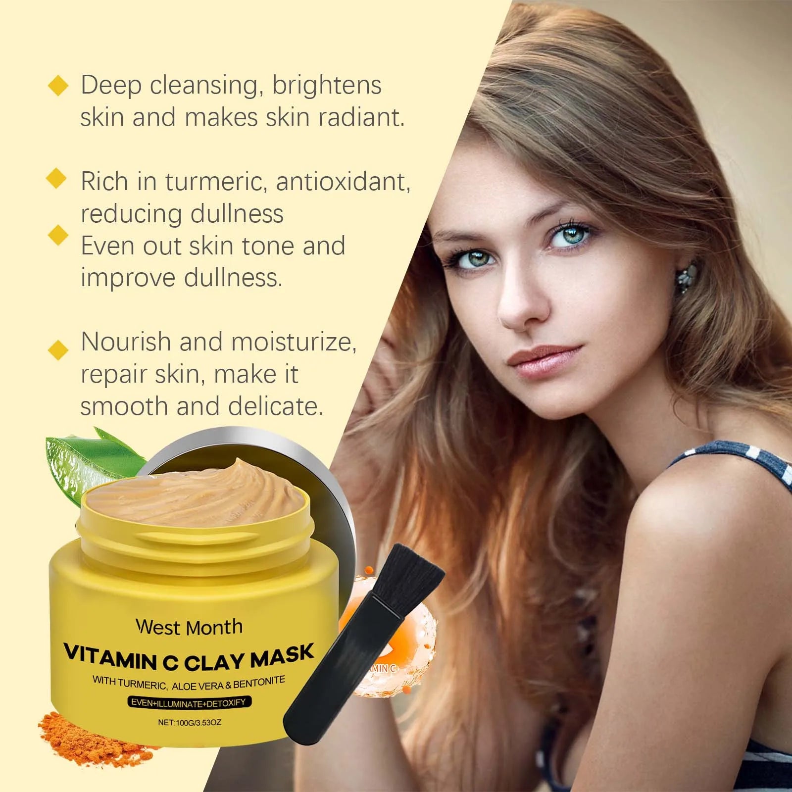 Vitamin C Clay Mask Brightening Deep Cleansing Care