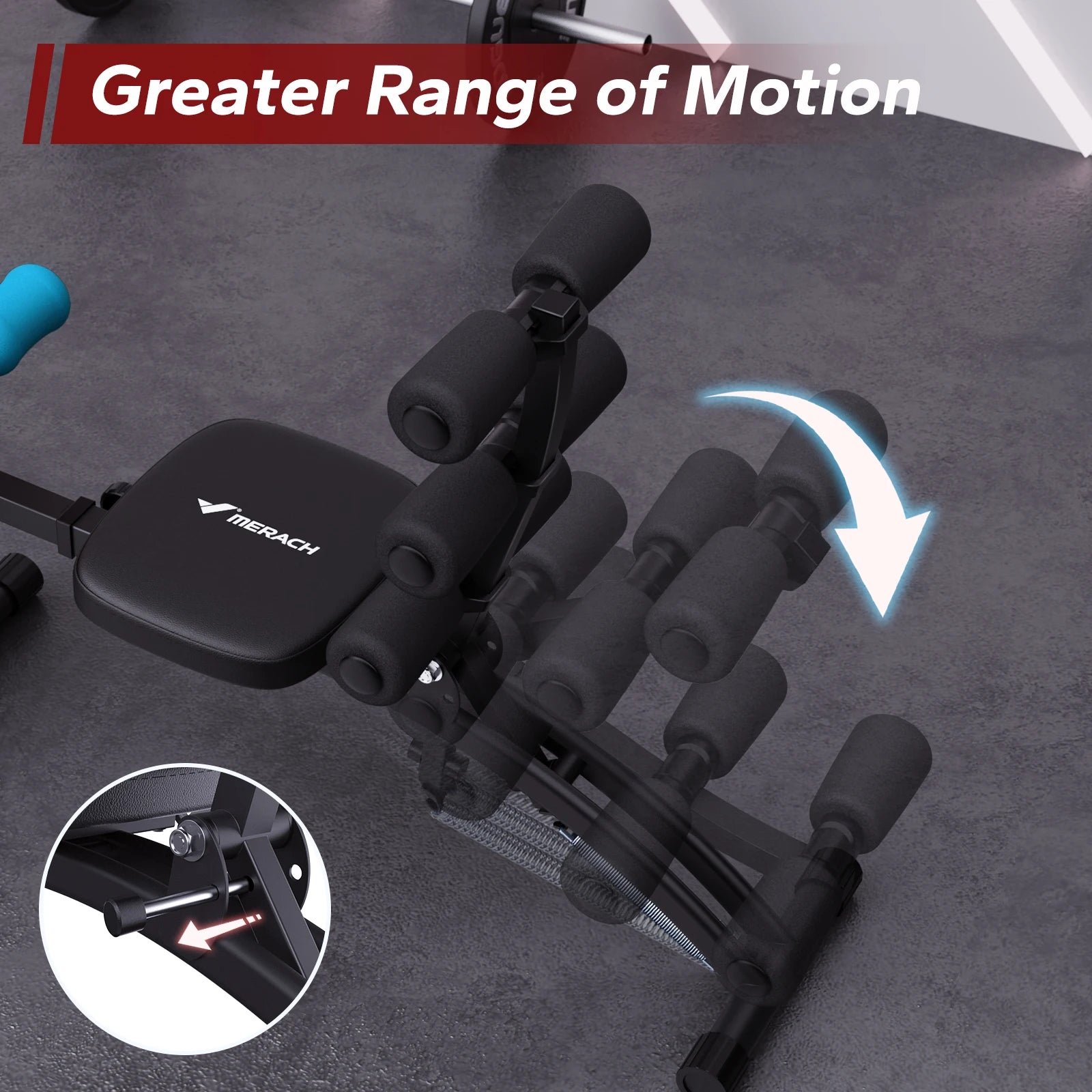Adjustable Ab Machine Sit-Up Bench Home Gym Trainer