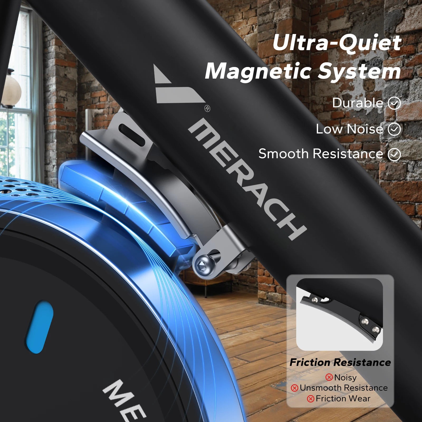 Magnetic Exercise Bike Low Noise Indoor Cycling with App