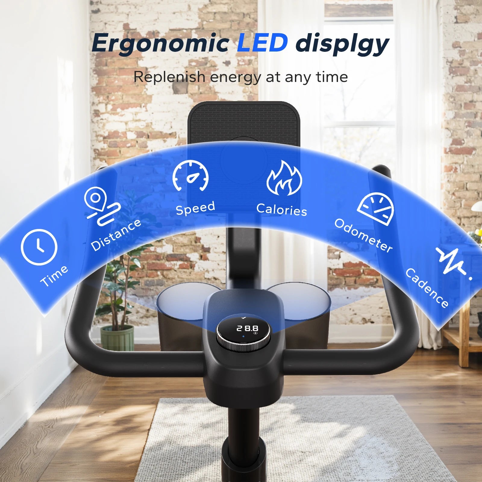 Magnetic Exercise Bike Low Noise Indoor Cycling with App