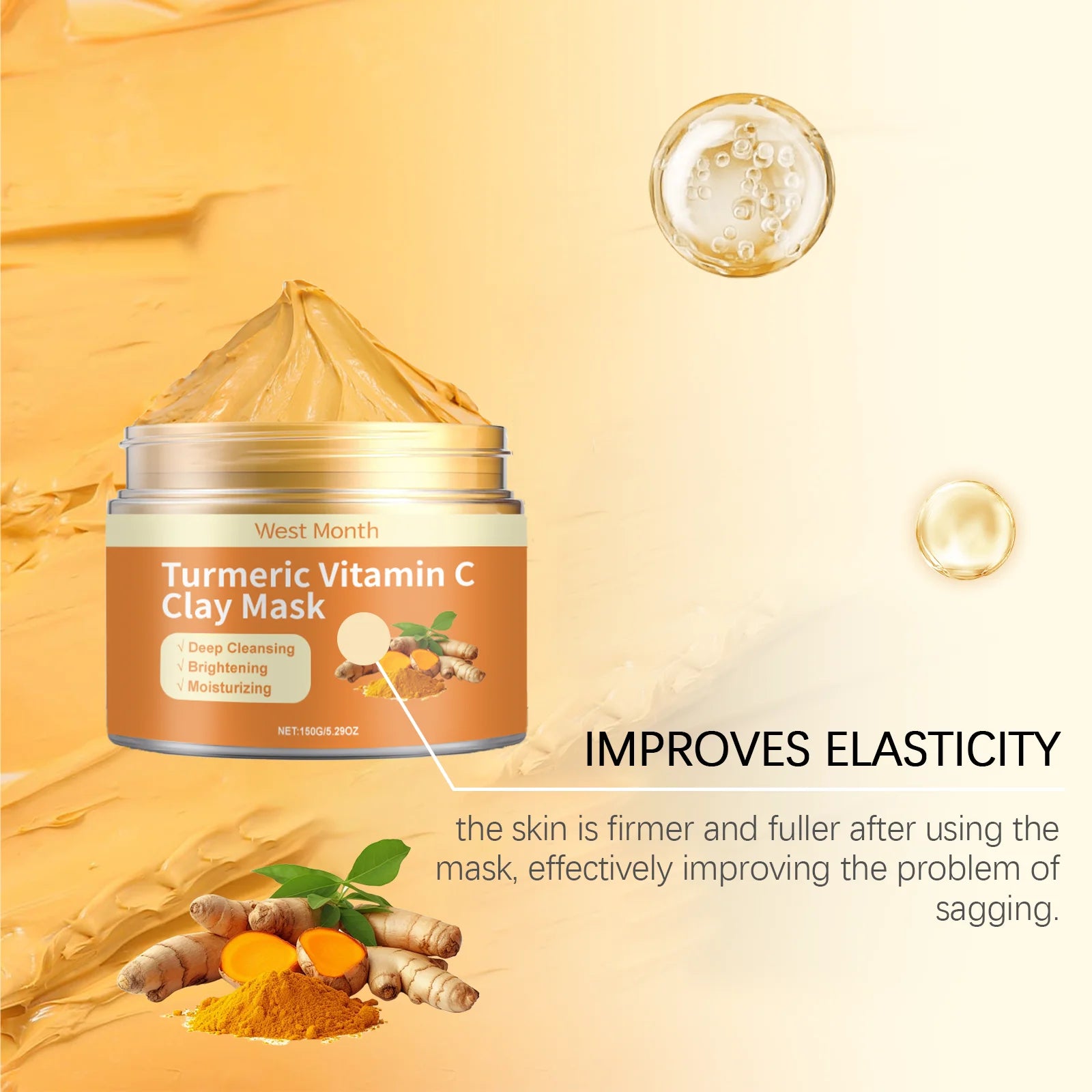 Turmeric Vitamin C Clay Mask Deep Cleansing Care