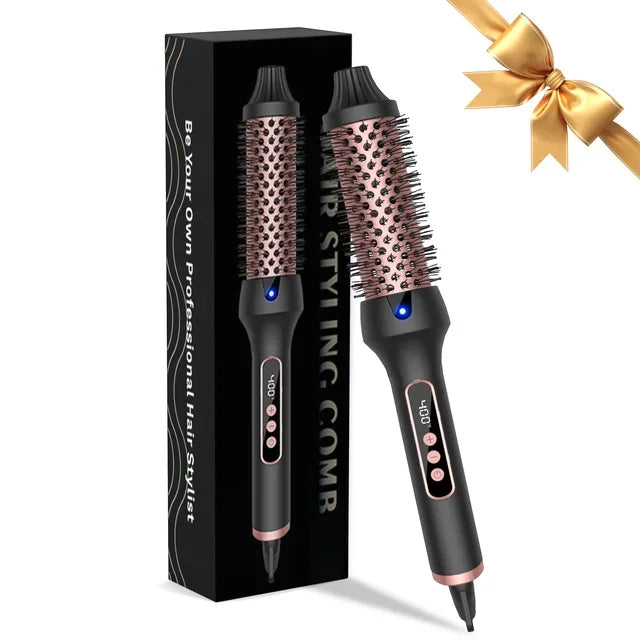 3-in-1 Thermal Ionic Heated Round Hair Brush Curler Styler