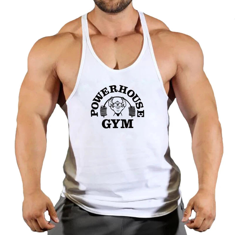 Men’s Bodybuilding Stringer Vest Sleeveless Gym Workout Fitness Top