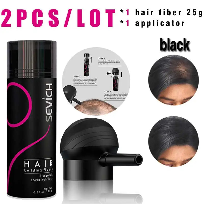 Hair Building Fibers Keratin Powder Hair Loss Coverage Set