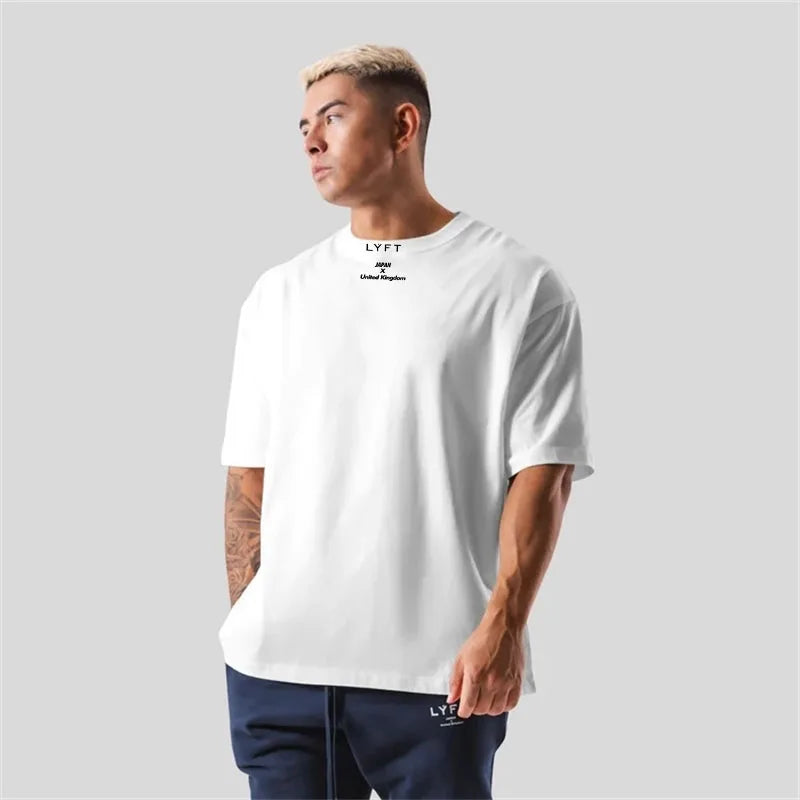 Cotton Men’s Gym T-Shirt Loose Fit Sports Training Wear