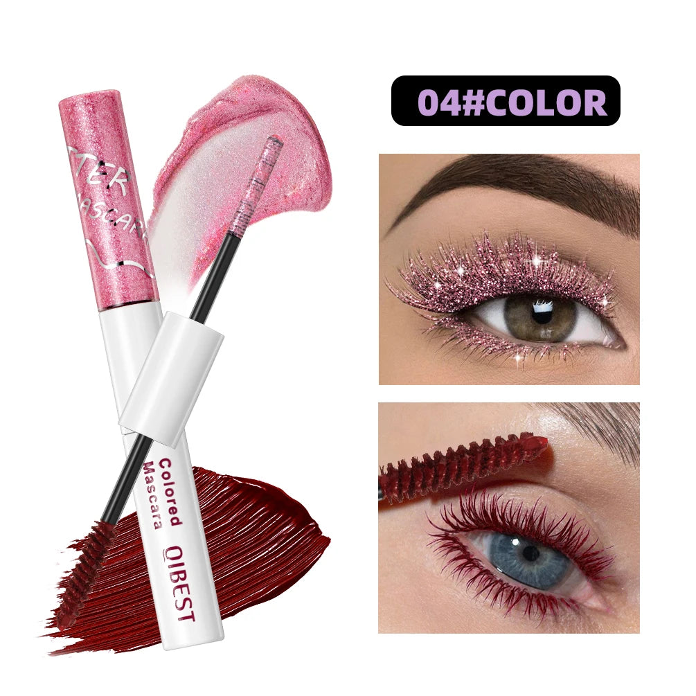 Double Head Diamond Glitter Colored Voluminous Mascara