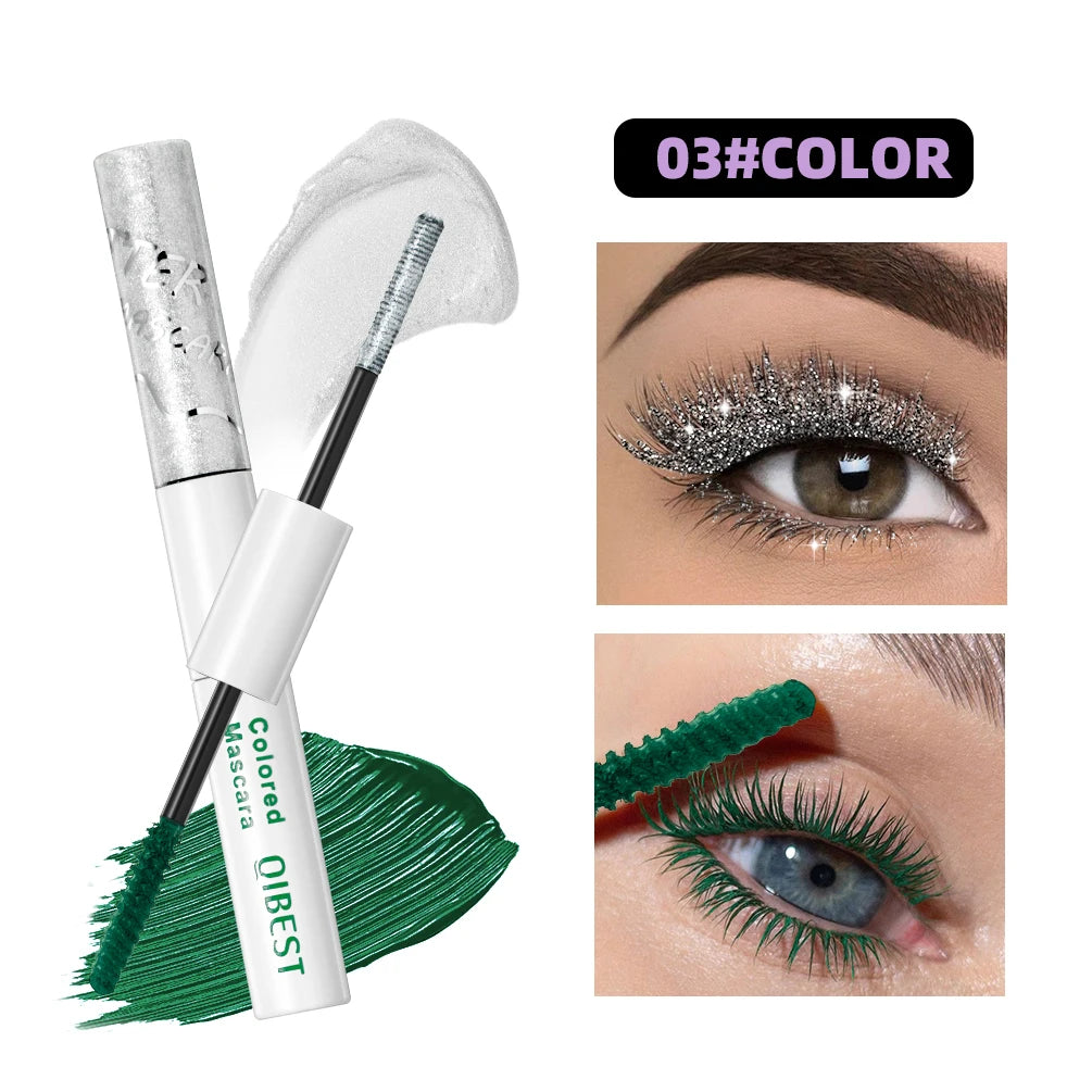 Double Head Diamond Glitter Colored Voluminous Mascara