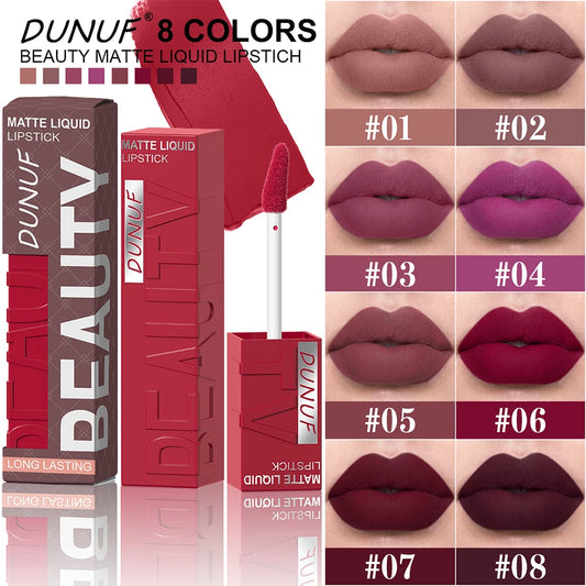 Matte Velvet Lipstick Waterproof Long-Lasting Non-Sticky Lip Gloss