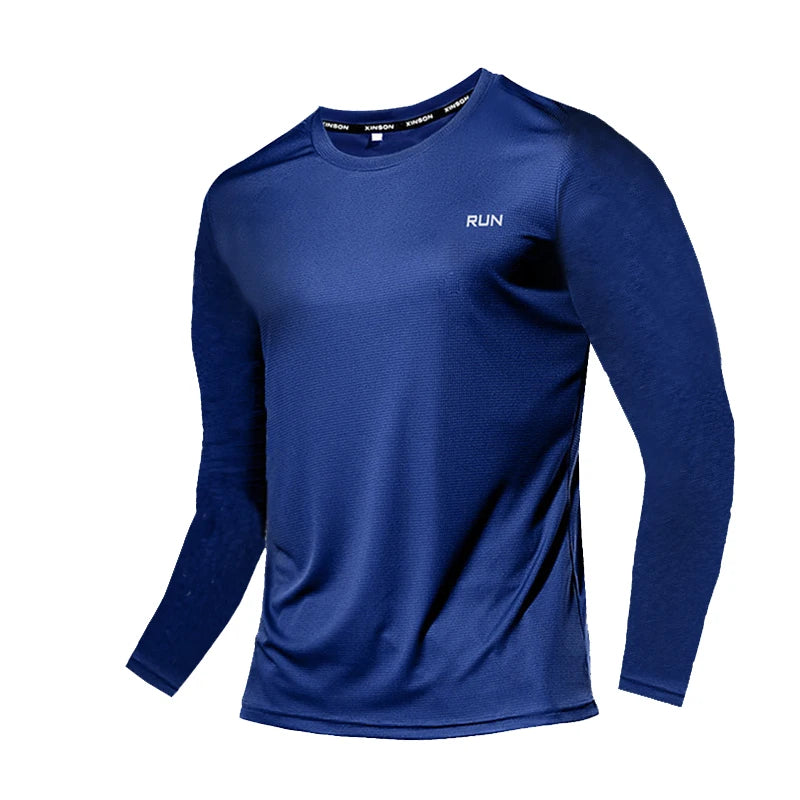Men’s Ice Silk Long Sleeve T-Shirt Quick Dry Sun Protection