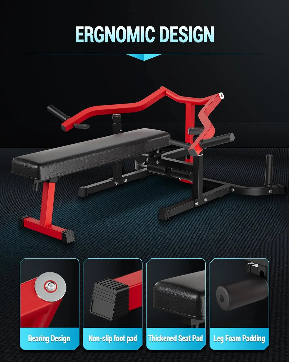 Chest Press Machine Adjustable Bench Converging Arms Home Gym Equipment