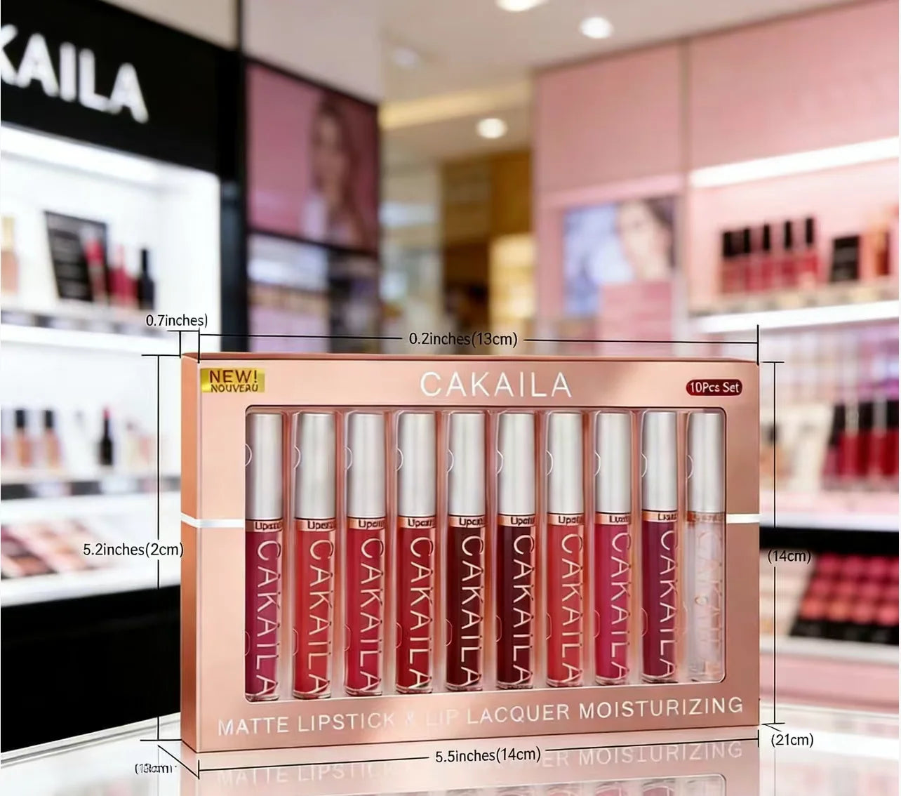 10pcs Matte Liquid Lipstick Set Waterproof Velvet Lip Gloss Lip Oil