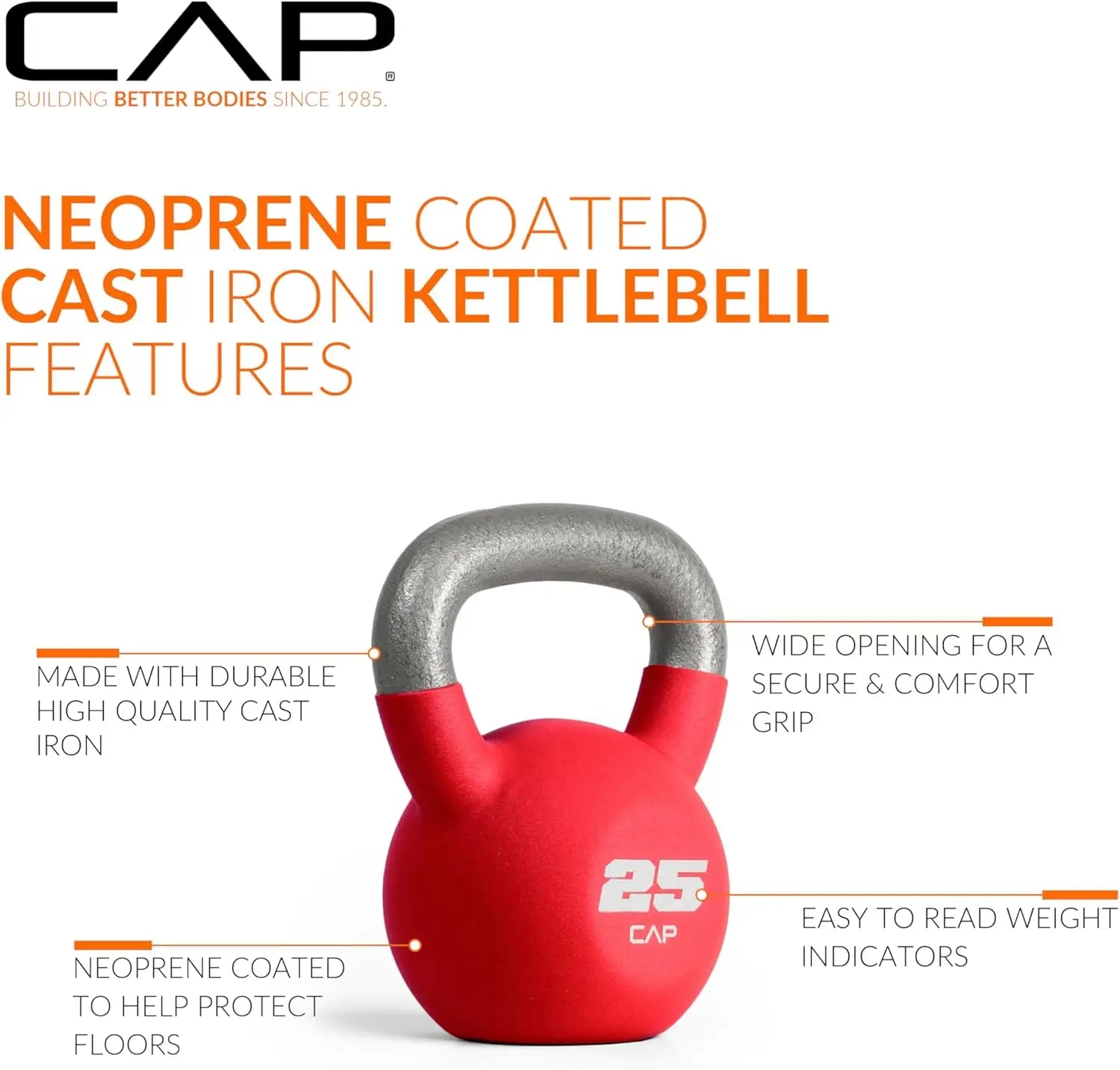 Barbell Cast Iron Kettlebell Coated Weight Training Equipment