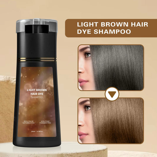 Hair Dye Shampoo 200ml Quick Color Brown Black Gentle Care