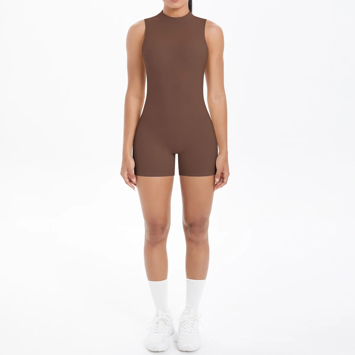 Sleeveless Backless Yoga Jumpsuit Women Solid Color Fitness Bodysuit