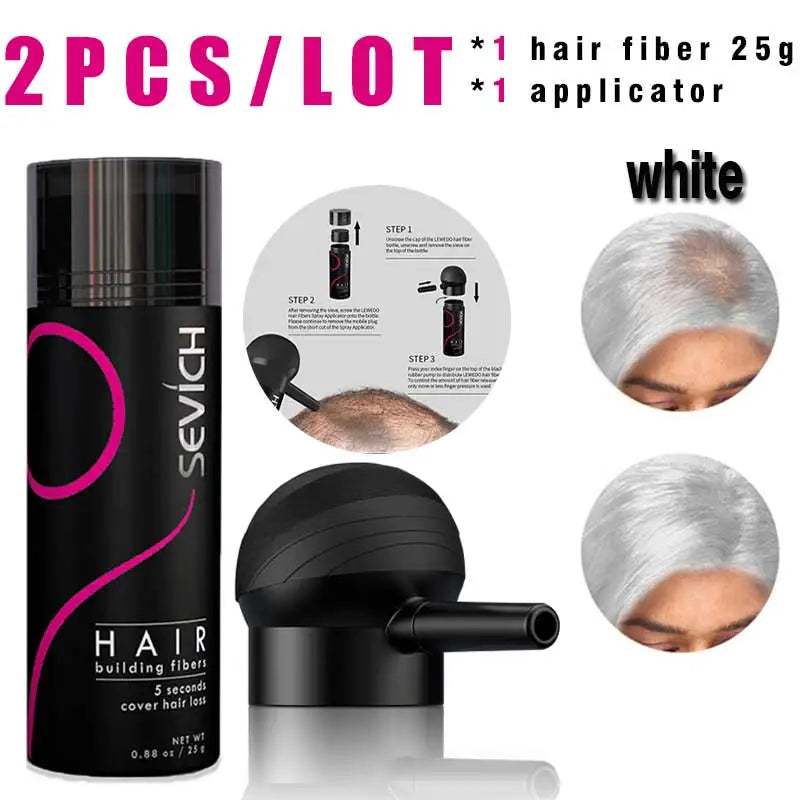 Hair Building Fibers Keratin Powder Hair Loss Coverage Set