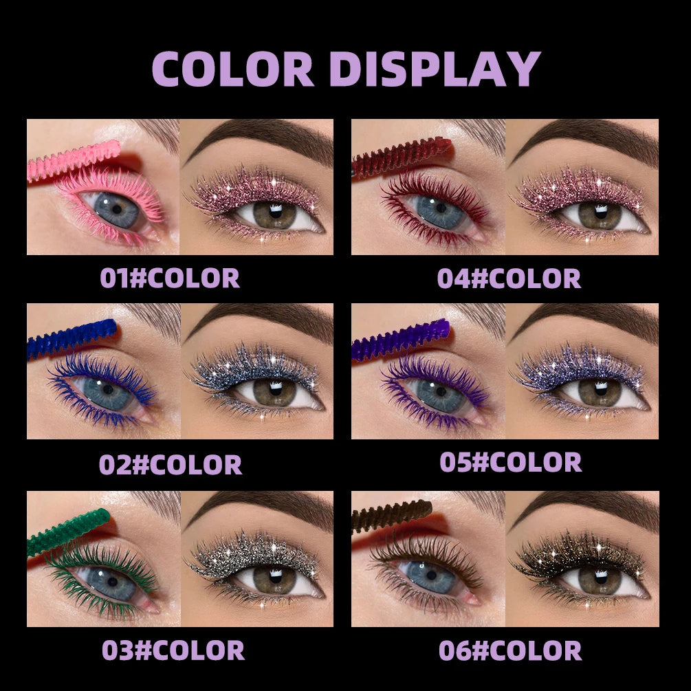 Double Head Diamond Glitter Colored Voluminous Mascara