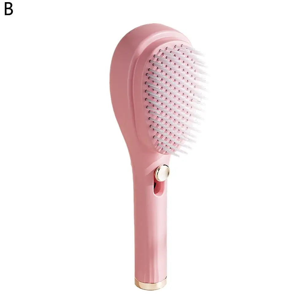 Self Cleaning Hair Comb Retractable Anti Static Massage Styling Brush