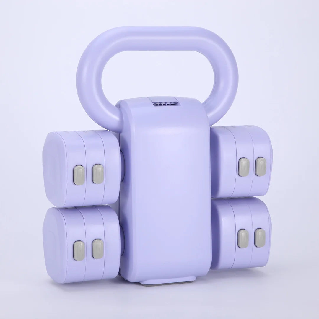 2-in-1 Adjustable Dumbbell Kettlebell Multifunction Fitness Equipment