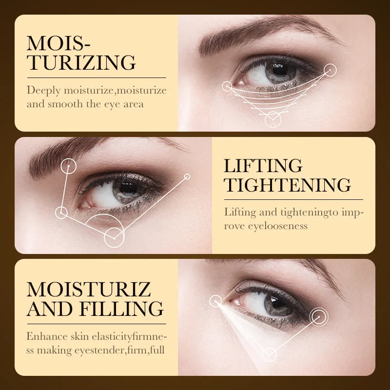 24K Gold Hyaluronic Acid Eye Cream Dark Circles Firming Care