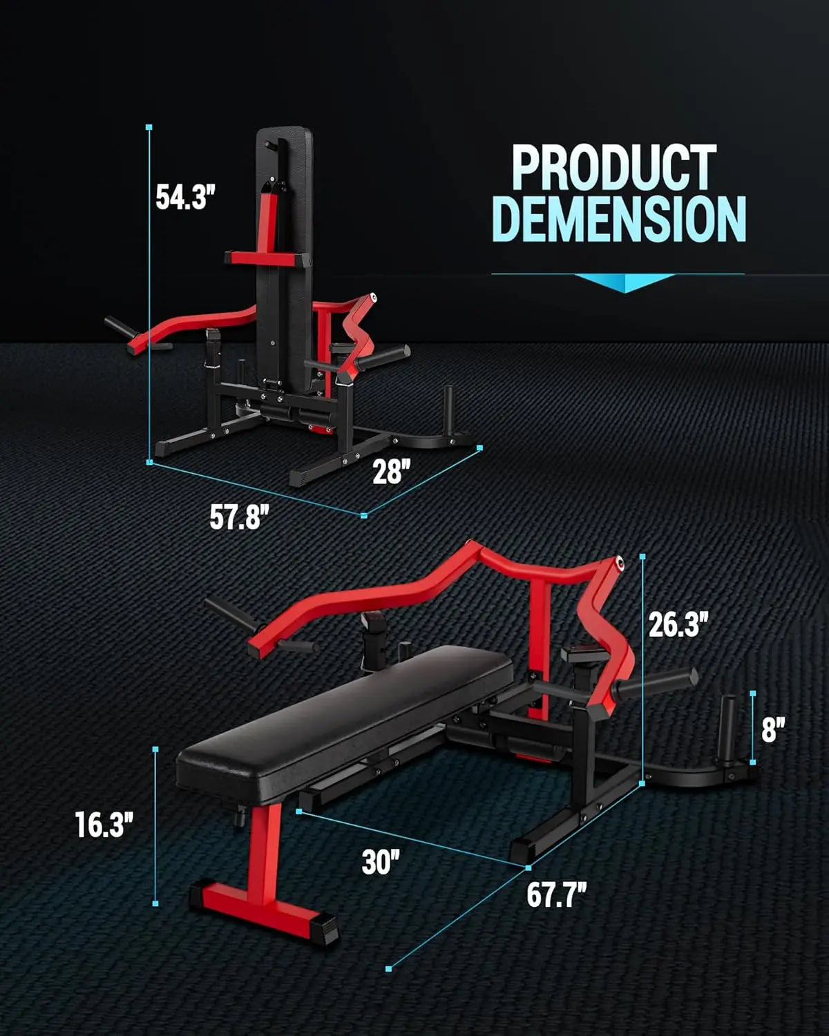Chest Press Machine Adjustable Bench Converging Arms Home Gym Equipment