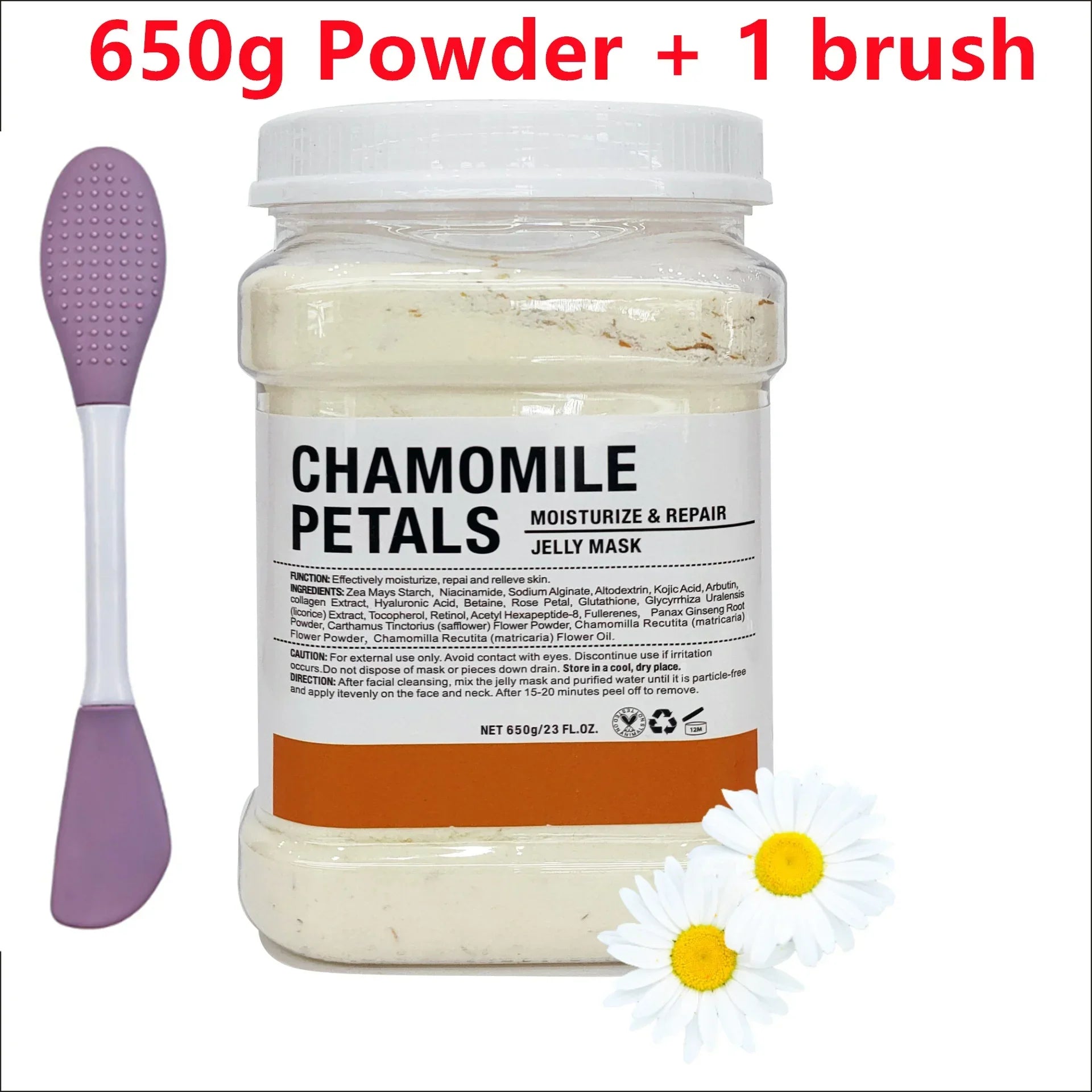 Chamomile Hyaluronic Acid Jelly Mask Powder with Silicone Brush