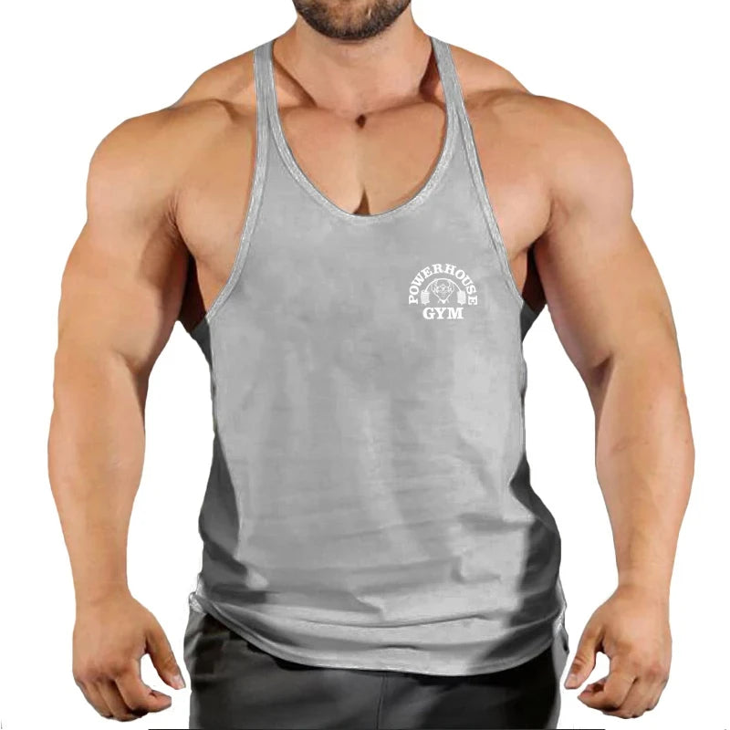 Men’s Bodybuilding Stringer Vest Sleeveless Gym Workout Fitness Top