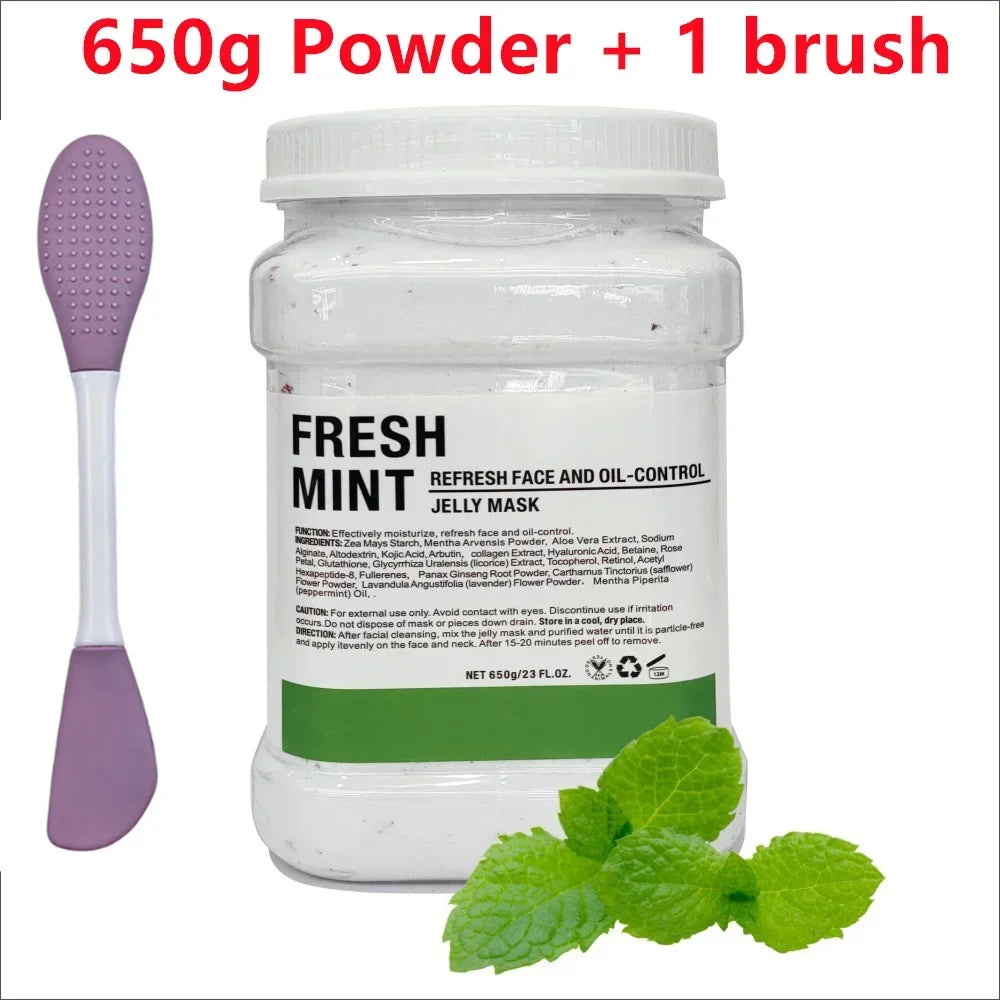 Chamomile Hyaluronic Acid Jelly Mask Powder with Silicone Brush
