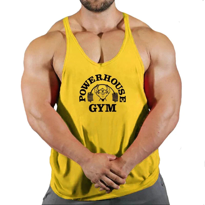 Men’s Bodybuilding Stringer Vest Sleeveless Gym Workout Fitness Top