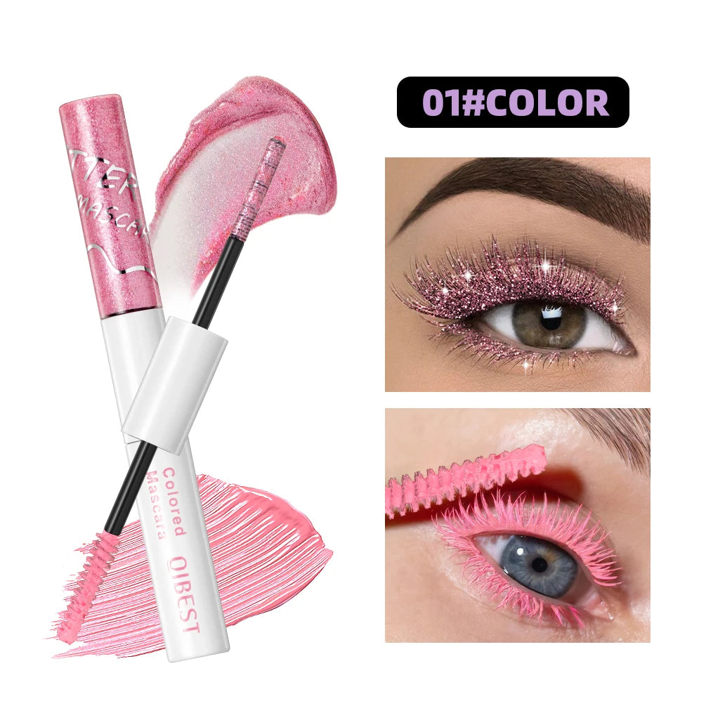 Double Head Diamond Glitter Colored Voluminous Mascara