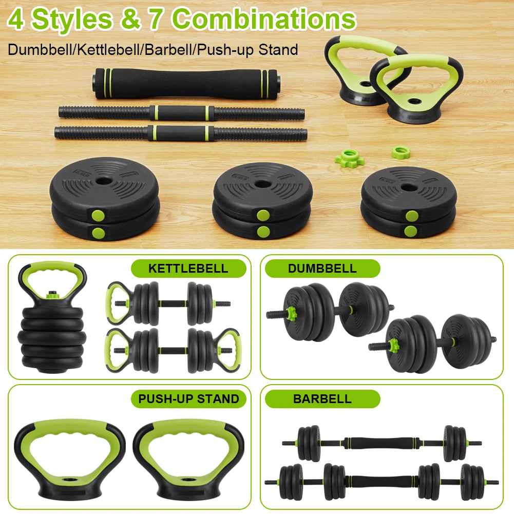 Adjustable Dumbbells 4-in-1 44/66/88Lbs Free Weight Set Home Gym