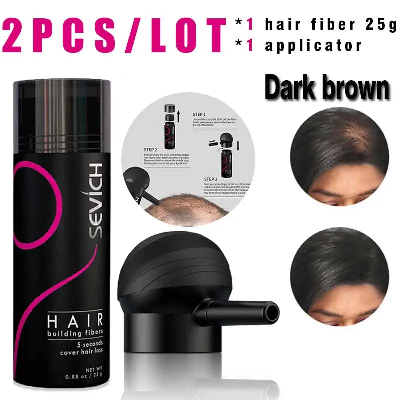 Hair Building Fibers Keratin Powder Hair Loss Coverage Set