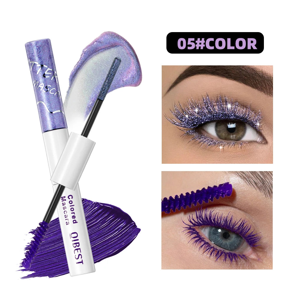 Double Head Diamond Glitter Colored Voluminous Mascara