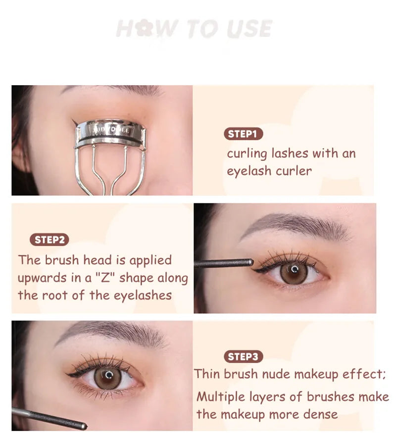 Judydoll Waterproof Silk Fiber Mascara Long Curling Black Eyelash