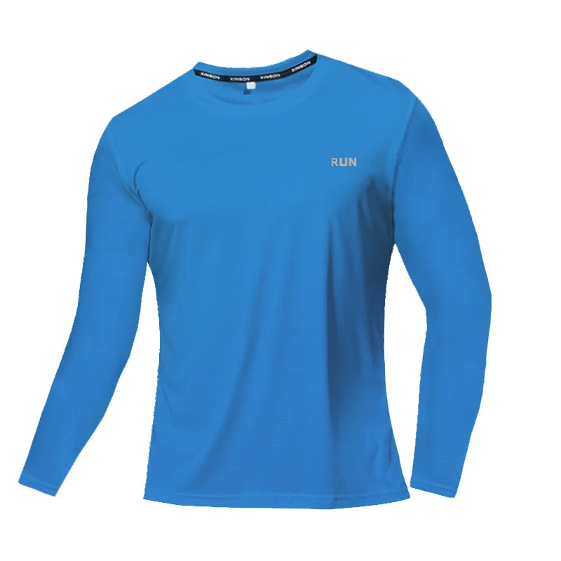 Men’s Ice Silk Long Sleeve T-Shirt Quick Dry Sun Protection