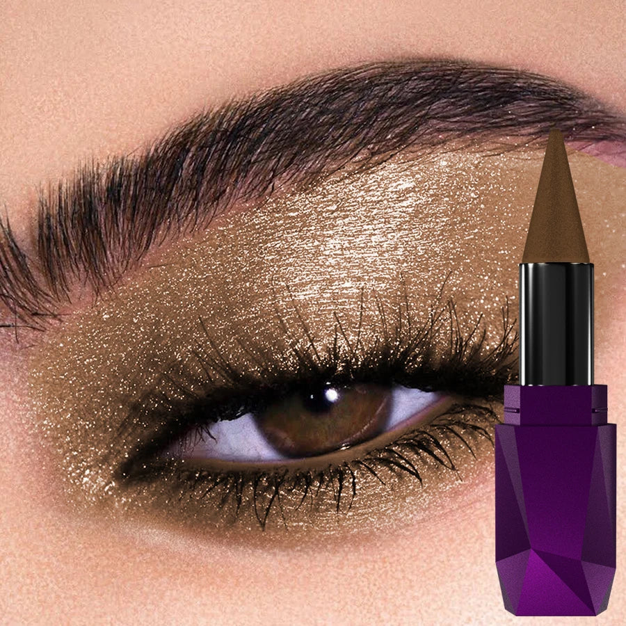 19-Color Glitter Eyeshadow Stick Waterproof Metallic High Pigment
