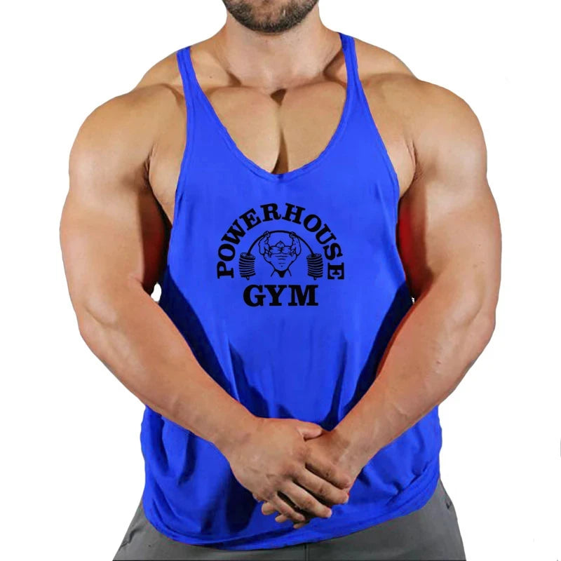 Men’s Bodybuilding Stringer Vest Sleeveless Gym Workout Fitness Top