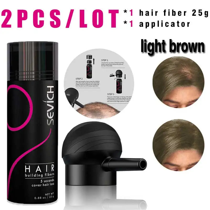 Hair Building Fibers Keratin Powder Hair Loss Coverage Set