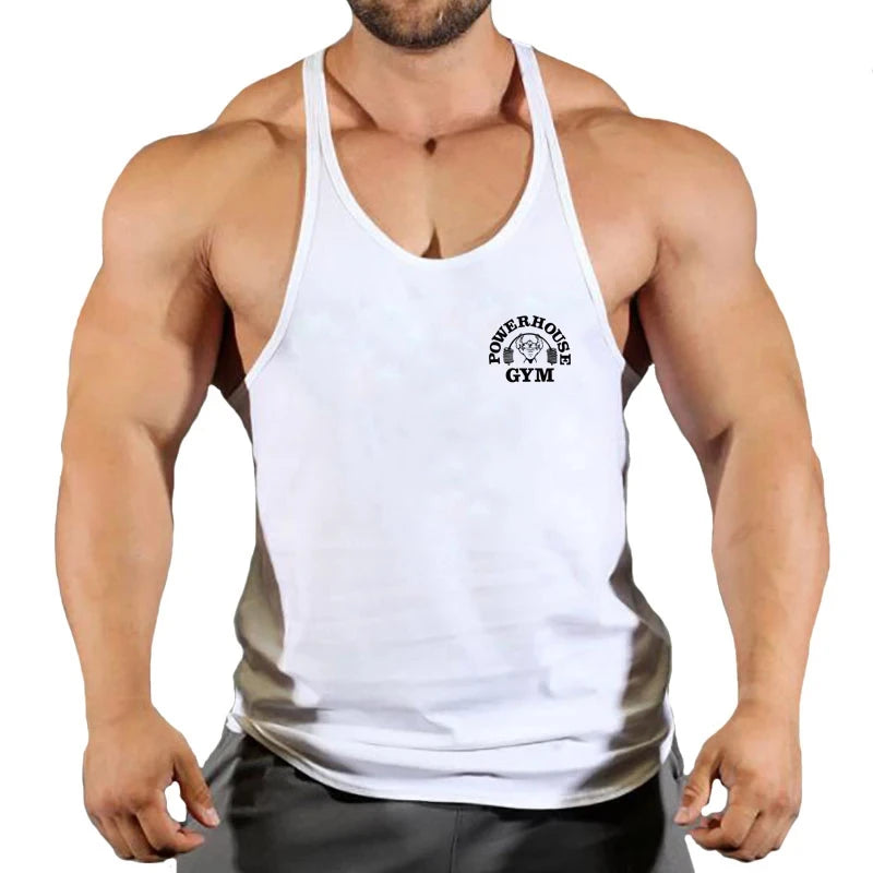 Men’s Bodybuilding Stringer Vest Sleeveless Gym Workout Fitness Top