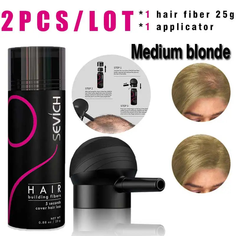Hair Building Fibers Keratin Powder Hair Loss Coverage Set