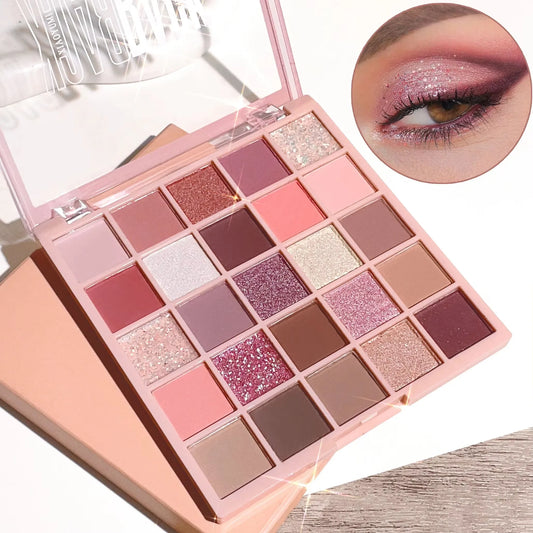 25-Color Milk Tea Eyeshadow Palette Warm Neutral Makeup Set