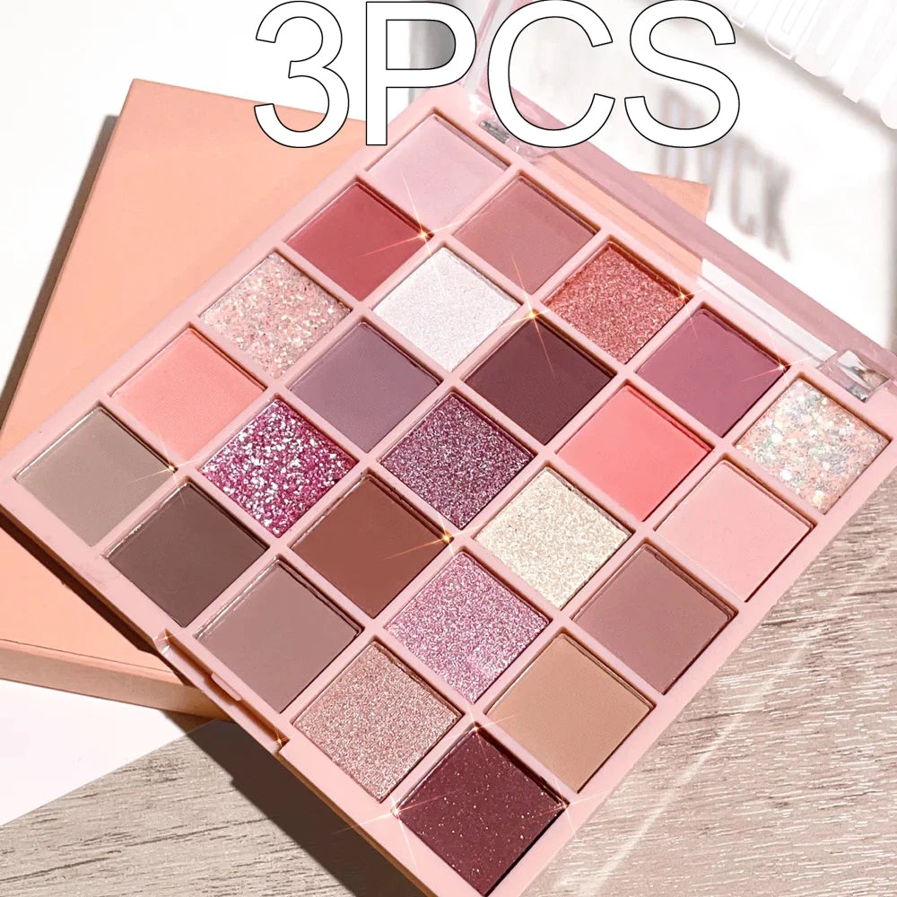 25-Color Milk Tea Eyeshadow Palette Warm Neutral Makeup Set