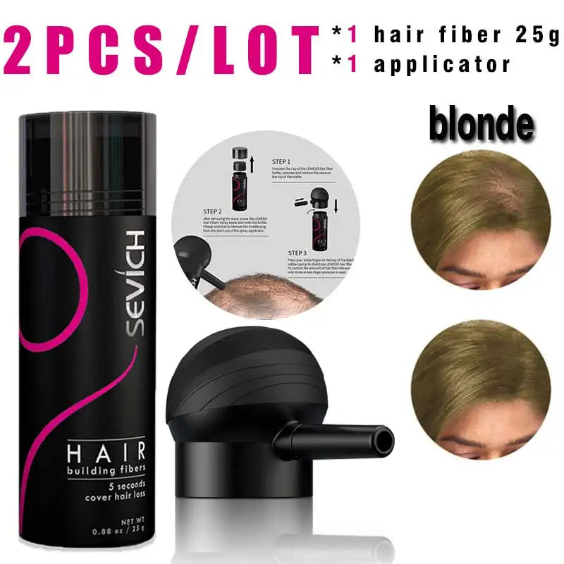 Hair Building Fibers Keratin Powder Hair Loss Coverage Set