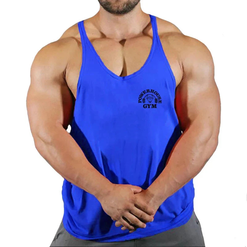 Men’s Bodybuilding Stringer Vest Sleeveless Gym Workout Fitness Top