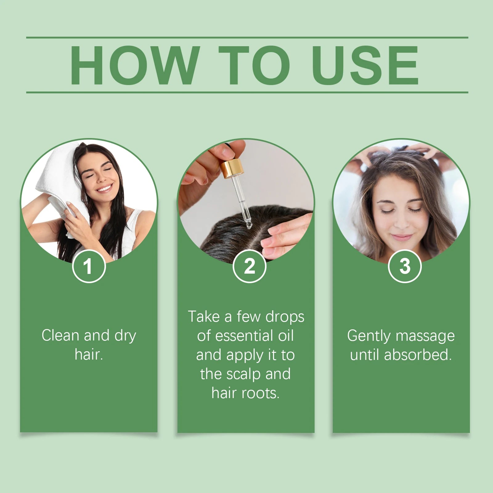 Rosemary Hair Oil Essential Strengthening Nourishing Shine Non-Greasy Serum
