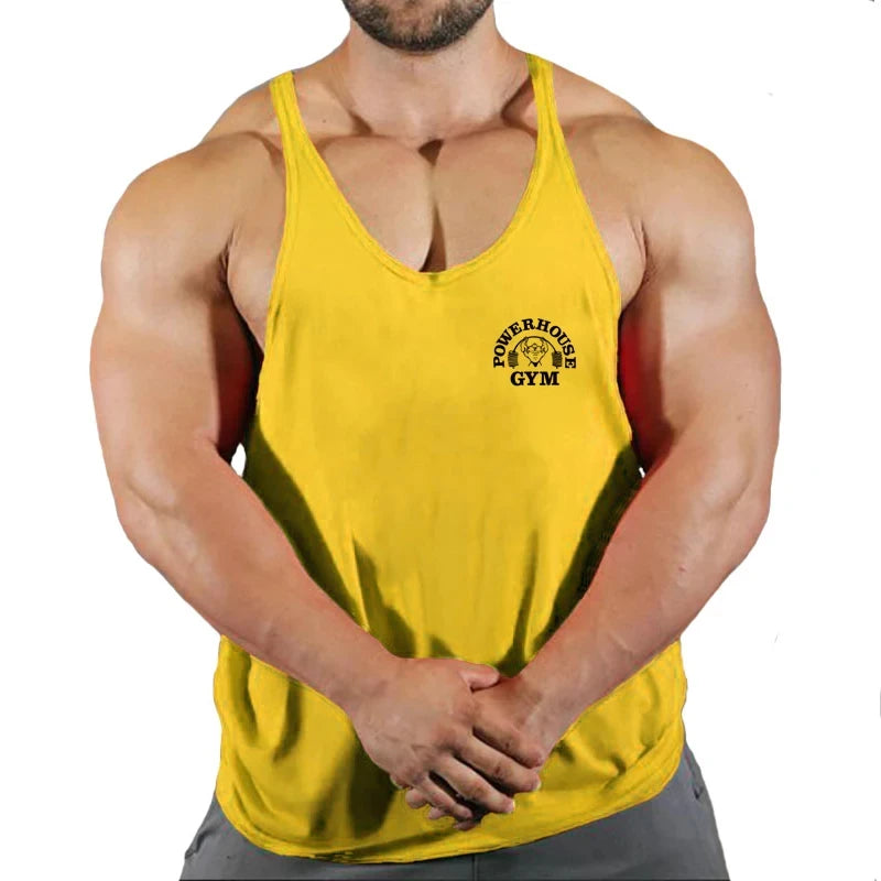 Men’s Bodybuilding Stringer Vest Sleeveless Gym Workout Fitness Top