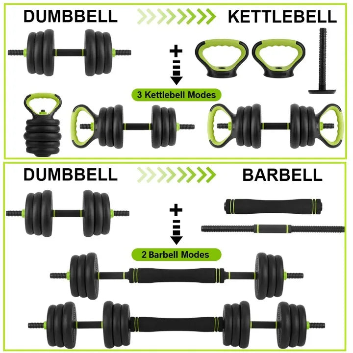 Adjustable Dumbbells 4-in-1 44/66/88Lbs Free Weight Set Home Gym